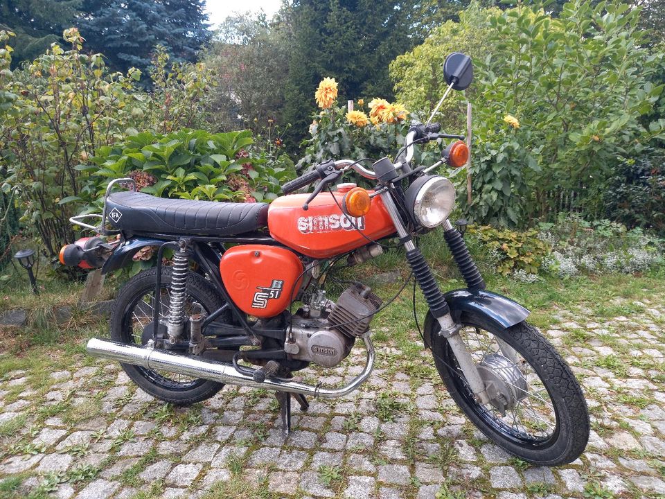 Simson S 51, mit Originalpapieren in Berga/Elster