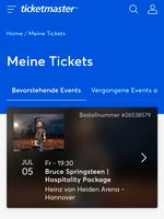 Bruce Springsteen 05.07.2024 Hannover - 2 Tickets Hannover - Mitte Vorschau