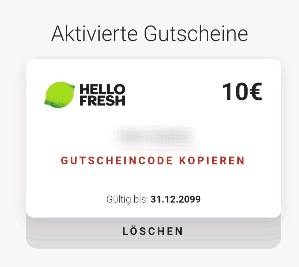 Hello Fresh Wertgutschein 130€ in Sindelfingen