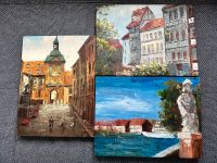 3 Ölbilder Bamberg 30 × 40 cm Kunigunde, Altes Rathaus, Gerberei Bayern - Bamberg Vorschau