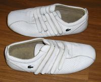 weisse LACOSTE Schuhe Gr. 38 mit Klettverschluss Berlin - Pankow Vorschau