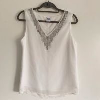 Vero Moda Bluse weiss V-Ausschnitt Silber Pailletten Baden-Württemberg - Mühlhausen-Ehingen Vorschau