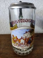 Bierkrug, Aufschrift " Stammtischseidel" aus Glas mit Deckel Saarland - Beckingen Vorschau