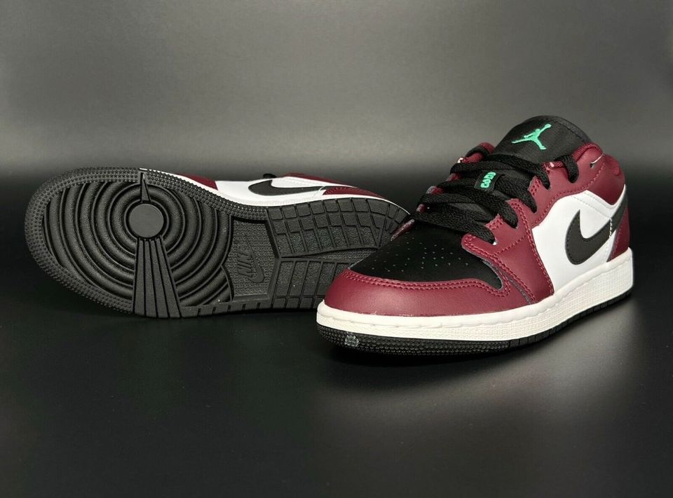 Air Jordan 1 Low SE GS Dark Beetroot Roma Green EU 36 / US 4Y NEU in Schafflund