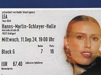 Zwei Tickets für LEA in Stuttgart 11.09.24 Baden-Württemberg - Wiernsheim Vorschau