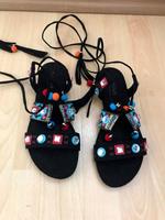 Catwalk Sandale Pantoletten gr.38 Boho Stickerei Bayern - Mühldorf a.Inn Vorschau
