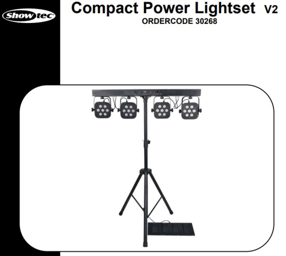 Showtex Compact Power Lightset T-Bar 7x 3-in-1 RGB LEDs 3W DMX in Emmerthal