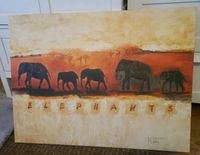 Bild, Kunstdruck Elefanten, 60x80 Hessen - Haiger Vorschau