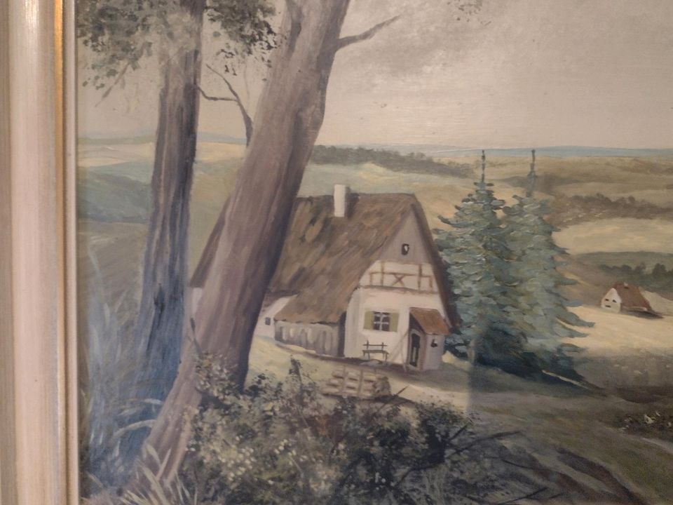 Großes Gemälde,Bild " Landschaft mit Bach" Signiert in Horn-Bad Meinberg