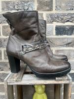 Mjus lederstiefelette Gr. 40 grau braun gefüttert Niedersachsen - Nordhorn Vorschau