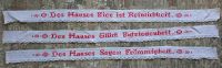 drei handbestickte Spruchbänder aus Leinen mit Spitzenkante Sachsen - Obergurig Vorschau