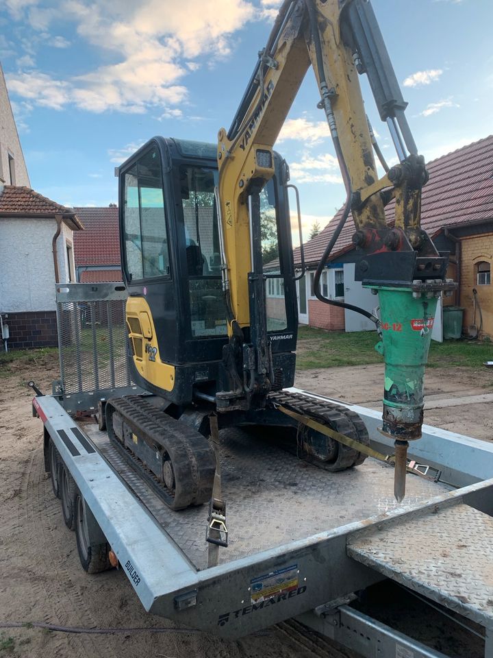 Minibagger Bagger Radlader Baumaschinen Mieten Vermieten in Bersteland