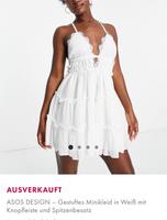 Neues, ASOS-Design,  Mini-Strandkleid, weiß, S/M, rückenfrei Nordrhein-Westfalen - Kamp-Lintfort Vorschau