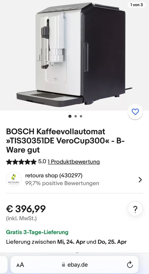 Automatische Kaffeemaschine Bosch in München