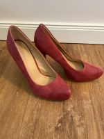 Rostrote Pumps mit Plateau / High Heels Hessen - Bad Arolsen Vorschau