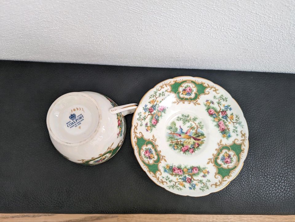 Sammeltasse, 1930er, Coalport, Bone, Broadway in Stuttgart