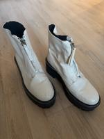Kunstleder Plateau Stiefel Beige Baden-Württemberg - Karlsruhe Vorschau