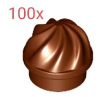 100x LEGO brauner Muffin NEU Plate round 1x1 vertical Swirl 15470 Hessen - Fritzlar Vorschau