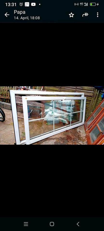 HolzFenster, Glas doppelt isoliert + Balkontür mit Rahmen in Dohna