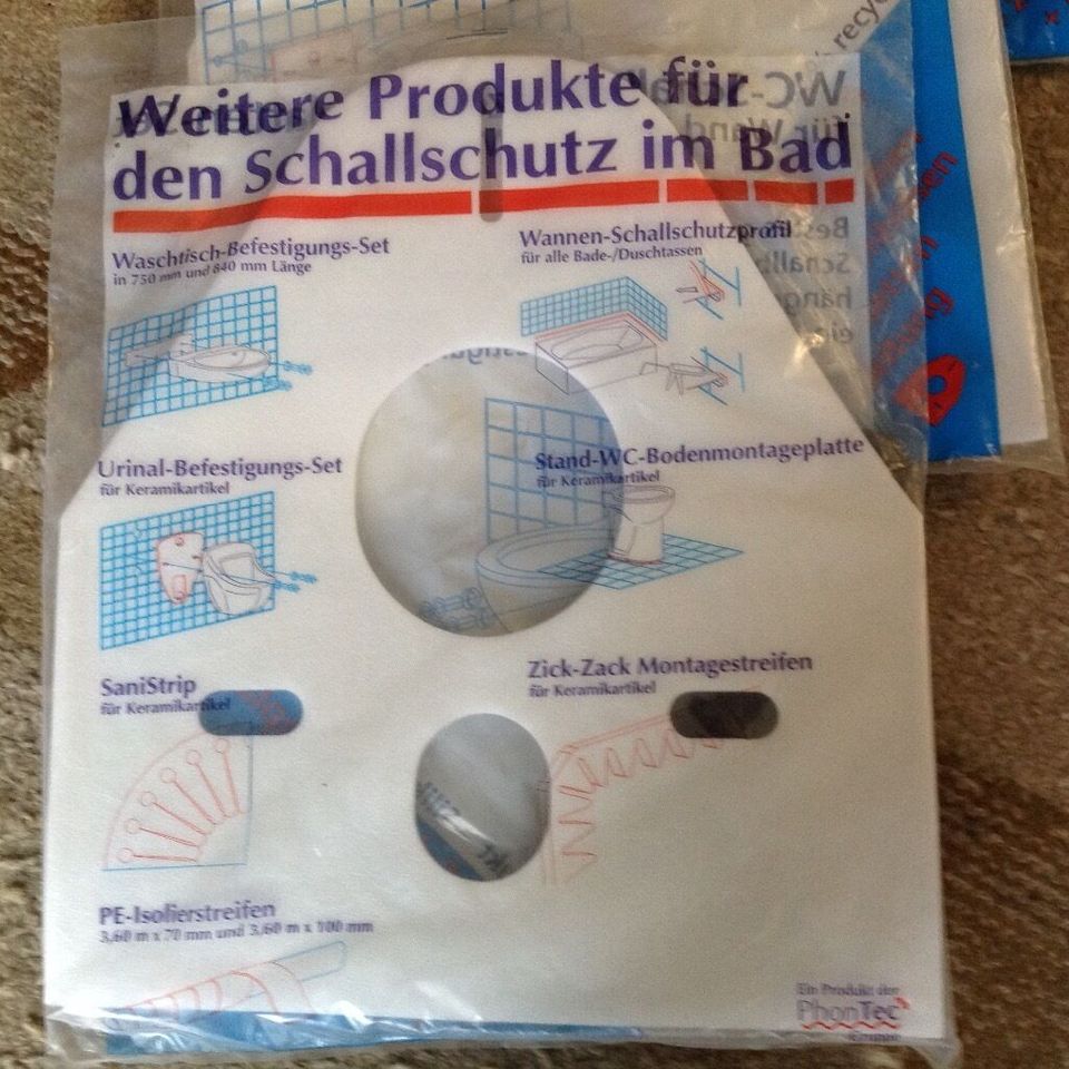 3x Schallschutzdämmplatten- Set für Wand WC und Wand Bidet in Asbach