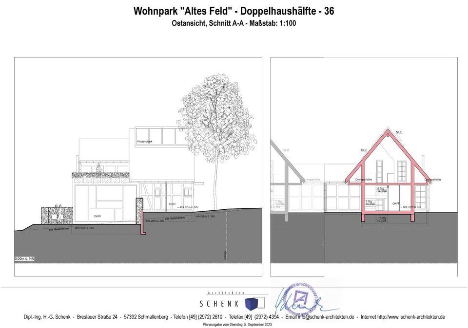 Kleines Baugrundstück für ein Wohnhaus als Doppelhaushälfte mit Baugenehmigung in Schmallenberg