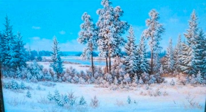 Gemälde - Schnee-Winterlandschaft - Tannenwald - im Holzrahmen in  Nordrhein-Westfalen - Moers | eBay Kleinanzeigen ist jetzt Kleinanzeigen