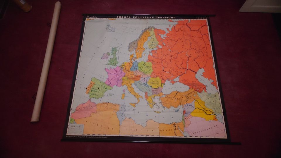 Alte Schulkarten Landkarten aus der DDR – Europa vor 1990 in Berlin