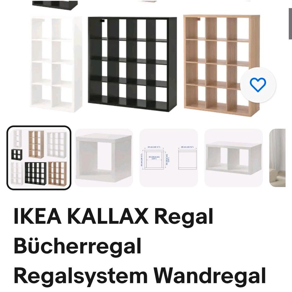 Suche Ikea kallax Regale Bücherregale Wandregale in weiß schwarz in Berlin