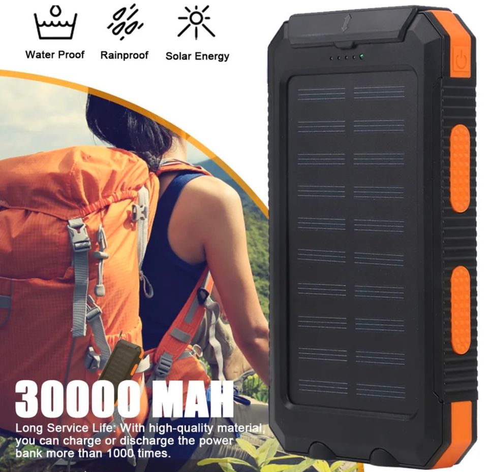 Solar Powerbank 30000maH tragbares kabelloses Solar Ladegerät in Bebra