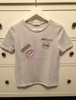 Zara Shirt Glitzer mit Stickern - S Hessen - Laubach Vorschau