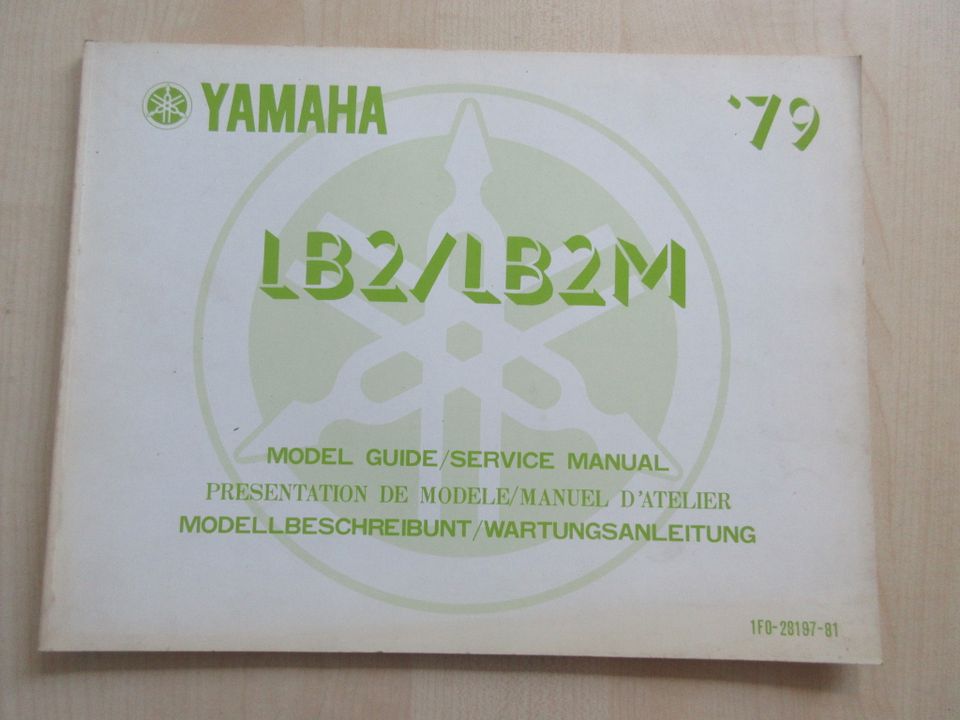 Yamaha Chappy LB2 LB 2 M Werkstatthandbuch Ergänzung 1979 in Gelsenkirchen