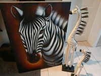 Zebra Leinwand Bild und Zebra Figuren Nordrhein-Westfalen - Steinfurt Vorschau
