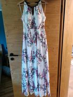 Cocktailkleid/Abendkleid weiß mit floralem Muster Bayern - Trostberg Vorschau