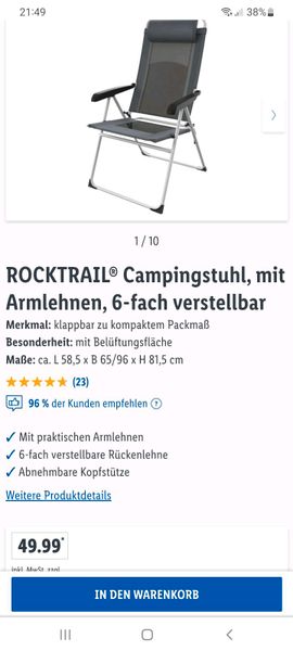 Campingstuhl in Baden-Württemberg - Offenburg | eBay Kleinanzeigen ist  jetzt Kleinanzeigen