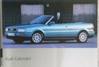 Audi Cabrio 2.0 E, 2.6 E, 2.8 E, 4- und 6 Zylinder Prospekt 1994 Thüringen - Ziegelheim Vorschau