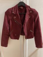 Kurze Jacke Bikerjacke weinrot H&M Größe 34 Nordrhein-Westfalen - Minden Vorschau