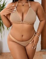 Triangle-Bikini mit Neckholder 2XL in Khaki Thüringen - Königsee Vorschau