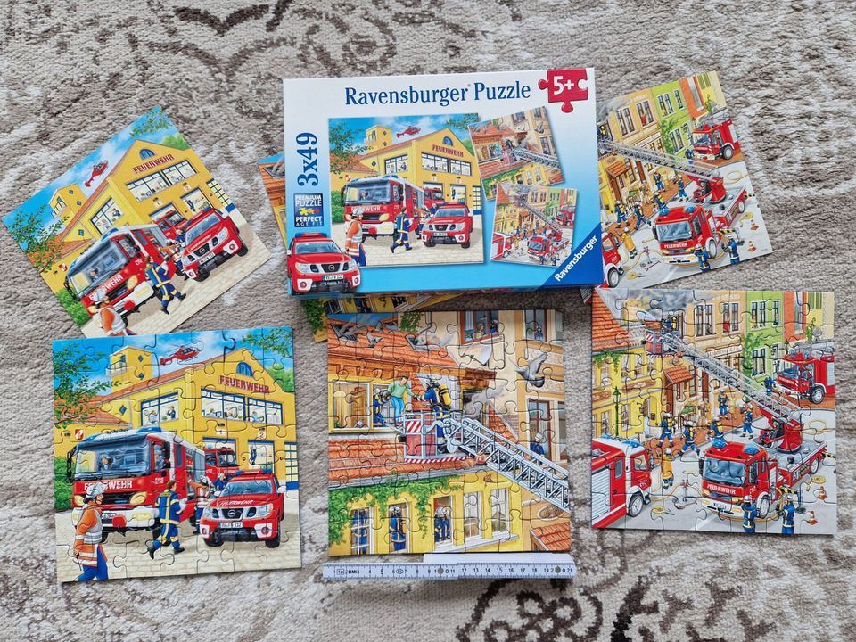 Ravensburger Kinderpuzzle - Feuerwehreinsatz 3x49 in Wendlingen am Neckar