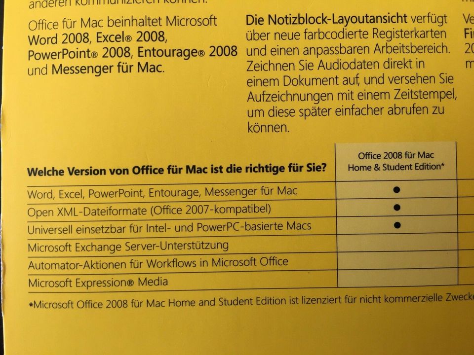 Office mac 2008 Home & Student Edition in Berlin