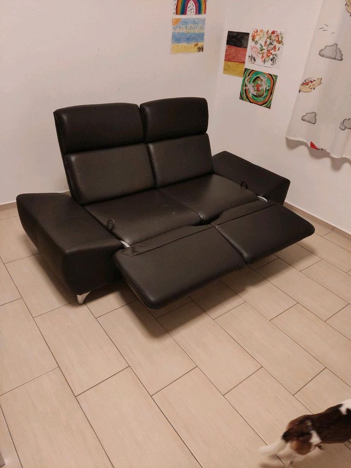 Sofa Couch Leder mit Schlaffunktion in Pressath