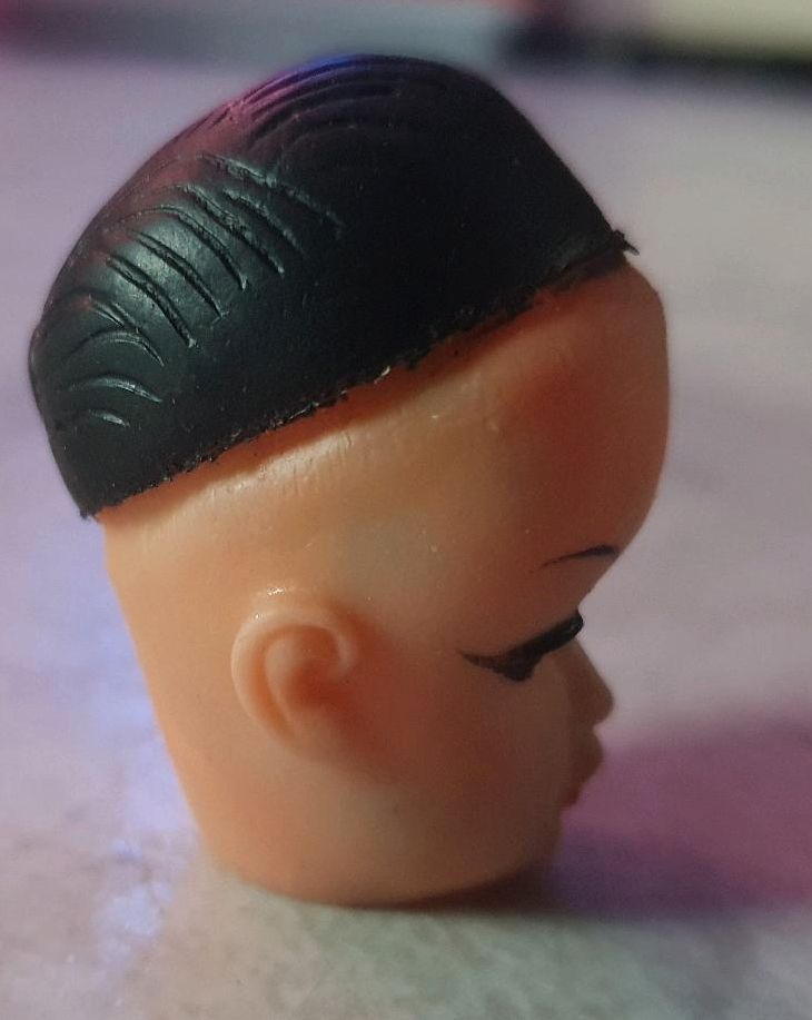 Petra Plasty Puppen Kopf mit Perrücke in Velen