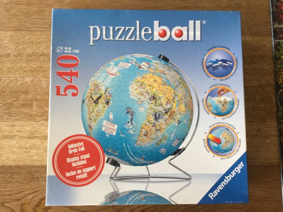 Ravensburger Puzzleball Welt ab 12 Jahre, 540 Teile, Drehfuß in Barsinghausen