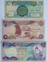 Irak /Iraq. 1+5+10 Dinars.1984+1981. Alte Banknoten/ Geldscheine Rheinland-Pfalz - Kaiserslautern Vorschau