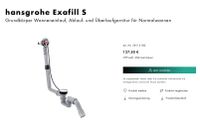 Hansgrohe Exafill S Grundset Badewanne Überlauf Abfluss Einlauf Rheinland-Pfalz - Bechhofen Vorschau