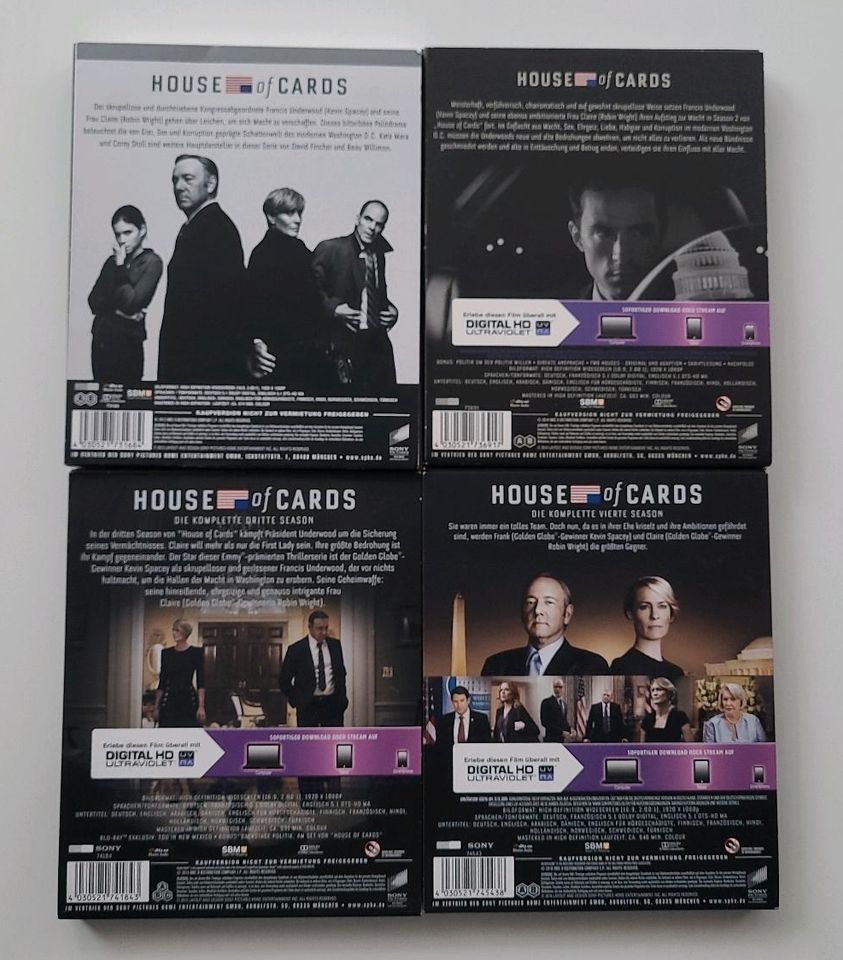 House of Cards Staffel 1-4 / blu-ray in Hannover