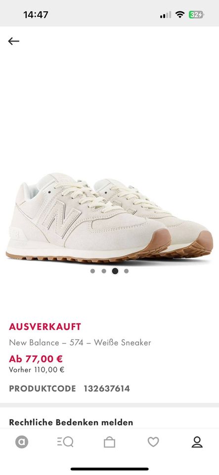 New Balance - 574 - Weiße Sneaker Größe 42 in Stuttgart