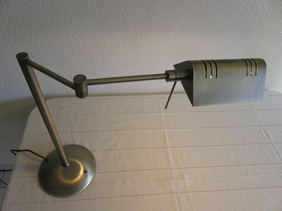 Schwere Schreibtisch Lampe Leuchte ( Fischer / Messing ) in Haltern am See