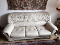 Ledersofa Couch Garnitur beige Leder Sofa 3/2/1 Buchholz-Kleefeld - Hannover Groß Buchholz Vorschau