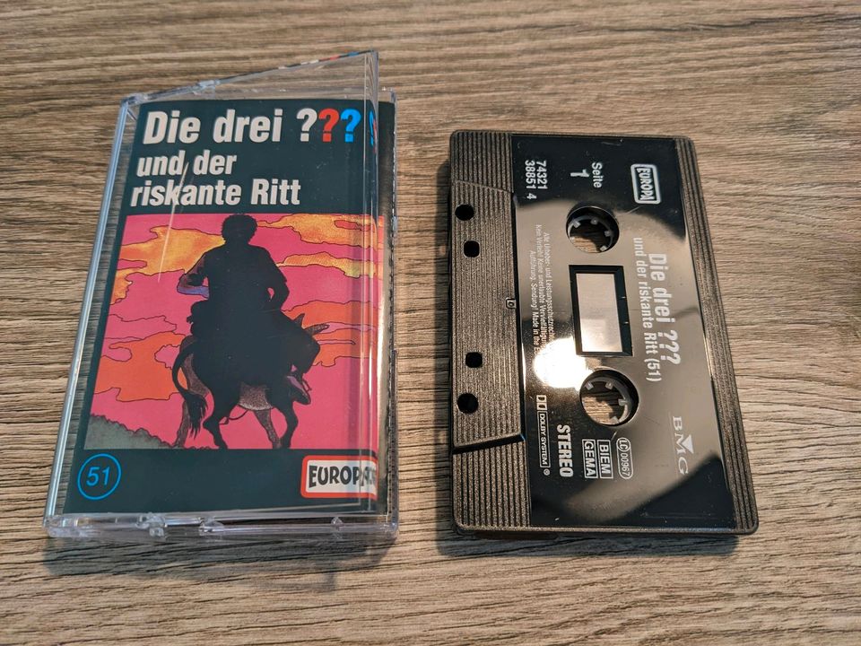 Die Drei Fragezeichen Folge 51 MC Kassette der riskante Ritt in Burg (Dithmarschen)