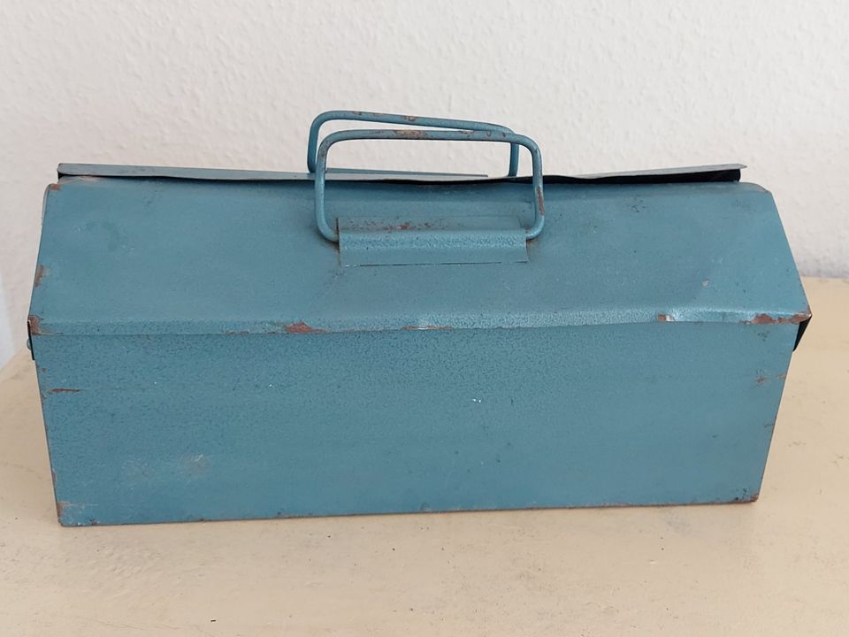 alte Werkzeugkiste 50er 60er Vintage Retro Tool Box Angelkasten in Mönchengladbach